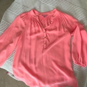 Lilly Pulitzer Peach Long sleeved blouse